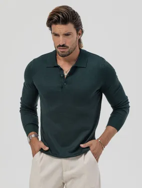 POLO SWEATER IN GREEN