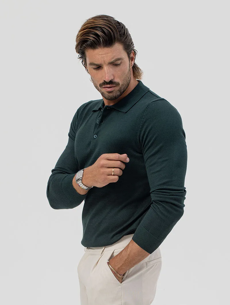 POLO SWEATER IN GREEN