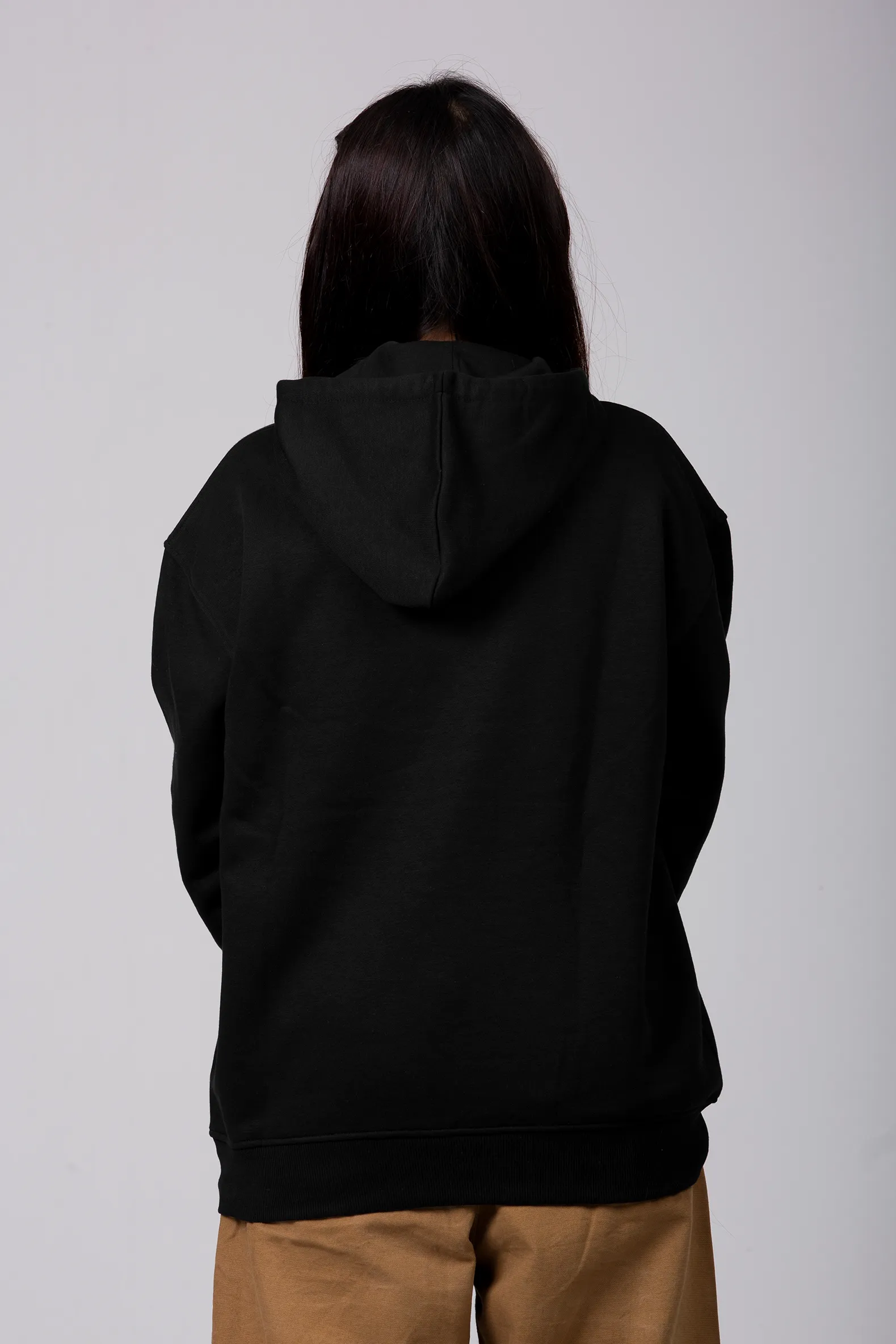 Premium Boxy Drop Shoulder Hoodie | Flash Black