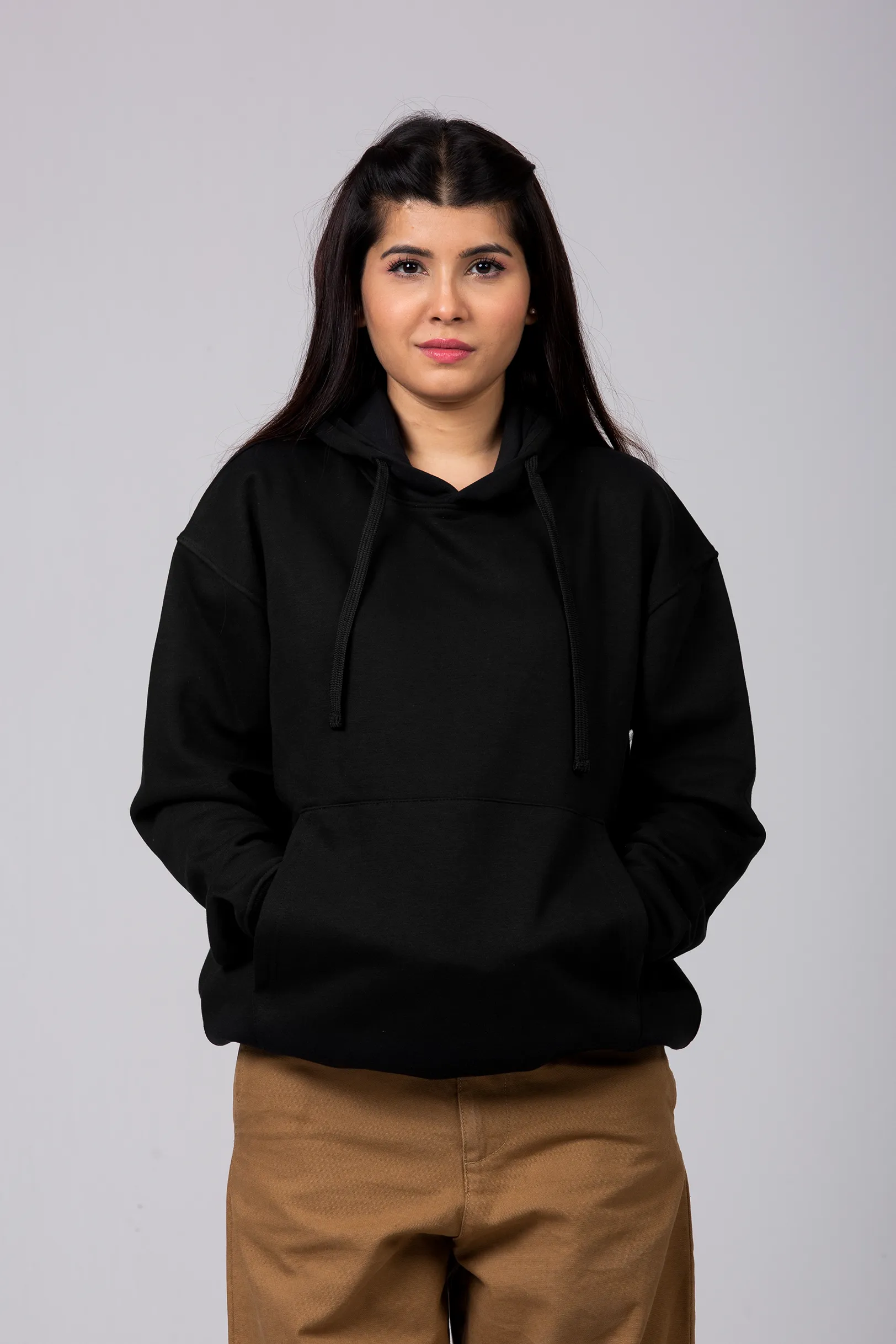 Premium Boxy Drop Shoulder Hoodie | Flash Black