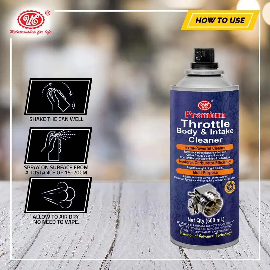 Premium Throttle Body Cleaner Air Intake and Carburetor Choke Cleaner Fuel Oil Deposit Remover Spray