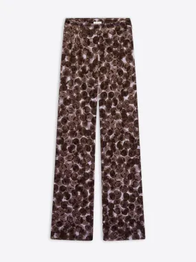 Printed velvet pants