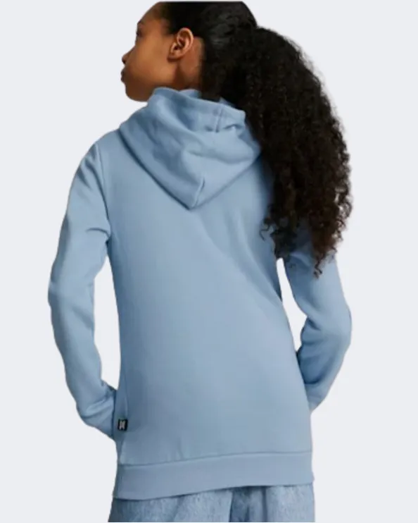 Puma Essentials Logo Girls Lifestyle Hoody Blue Wash 58703179