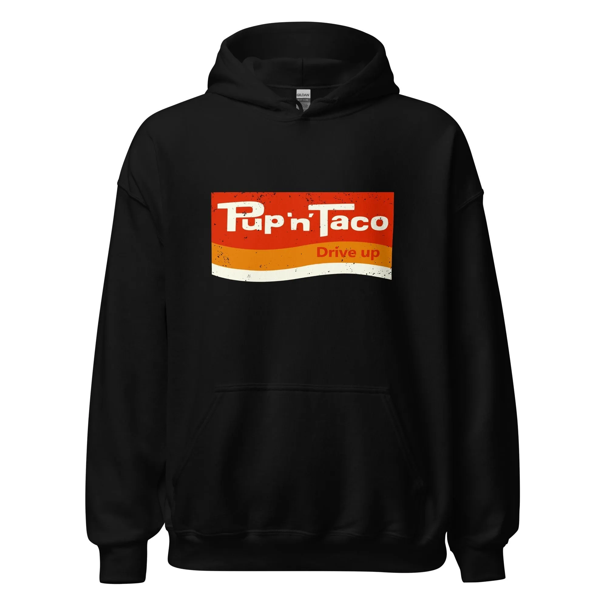 Pup 'n' Taco Hoodie - Retro 70s Vintage Fast Food Chain Sweatshirt