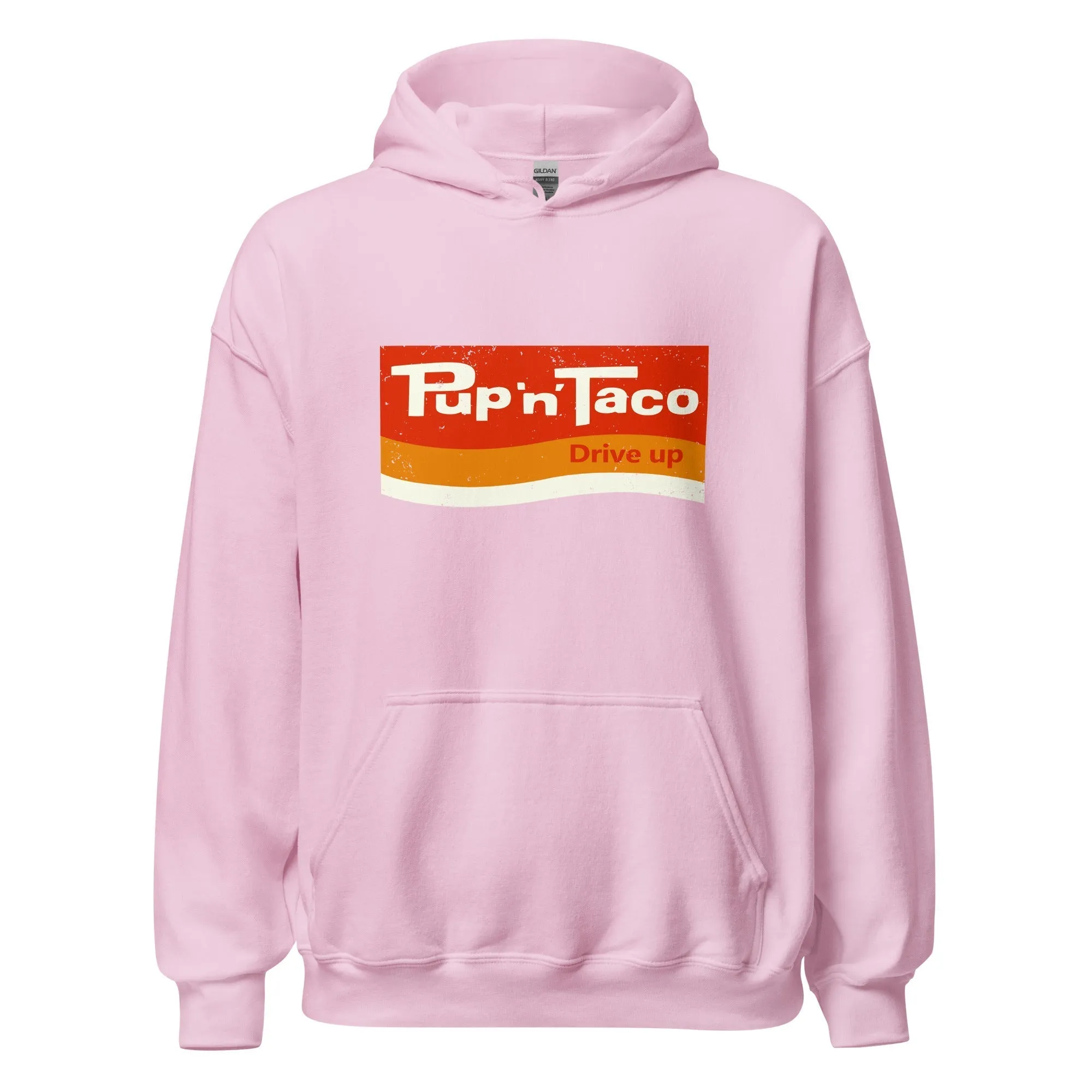 Pup 'n' Taco Hoodie - Retro 70s Vintage Fast Food Chain Sweatshirt