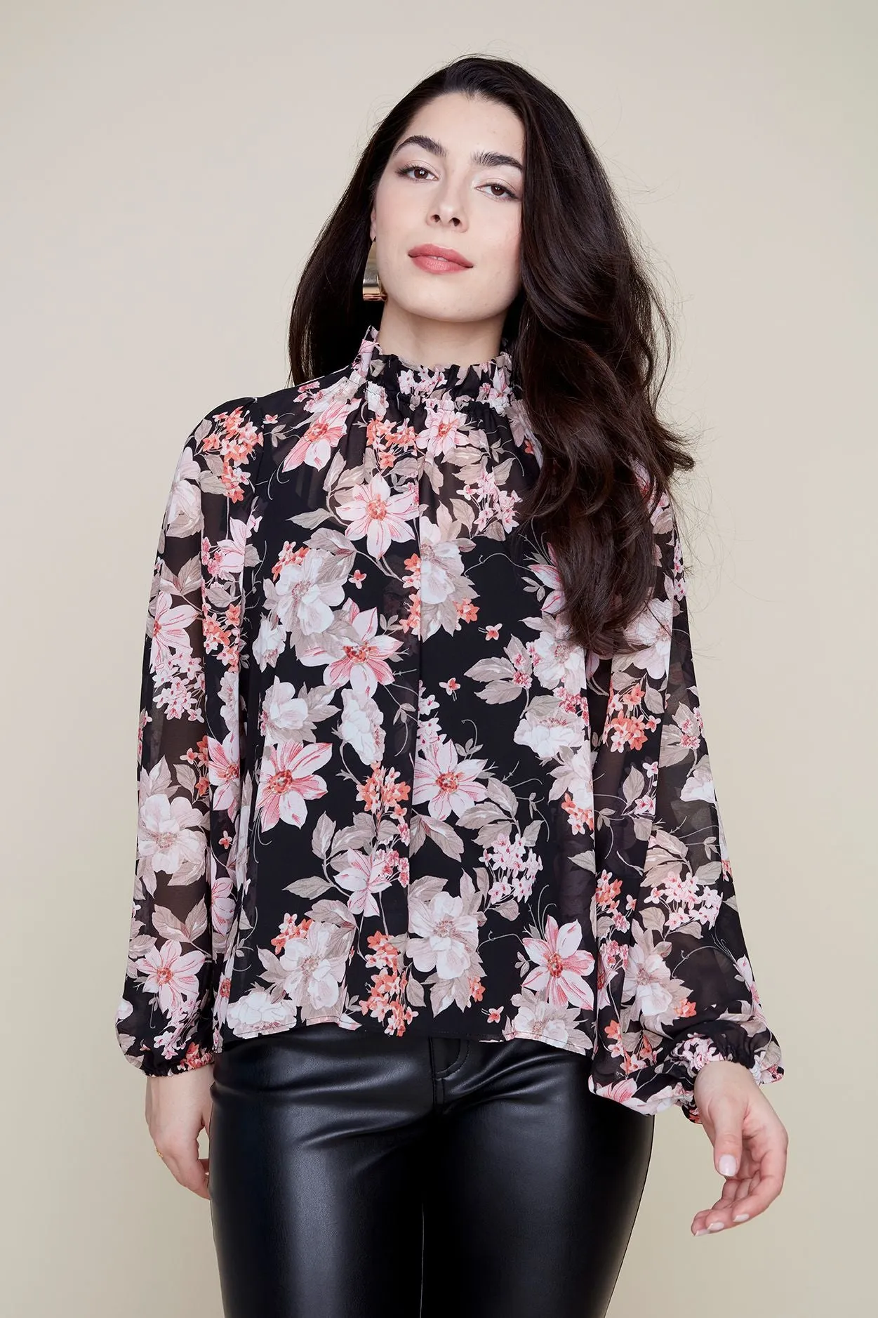 Renuar R5140 Woven Print Blouse