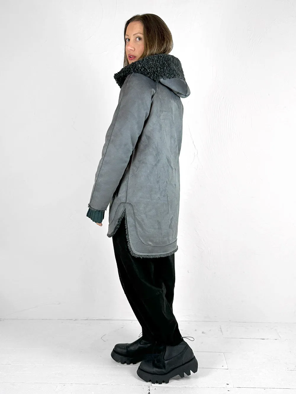 Rino   Pelle Marre Reversible Hooded Coat - 2 Colours