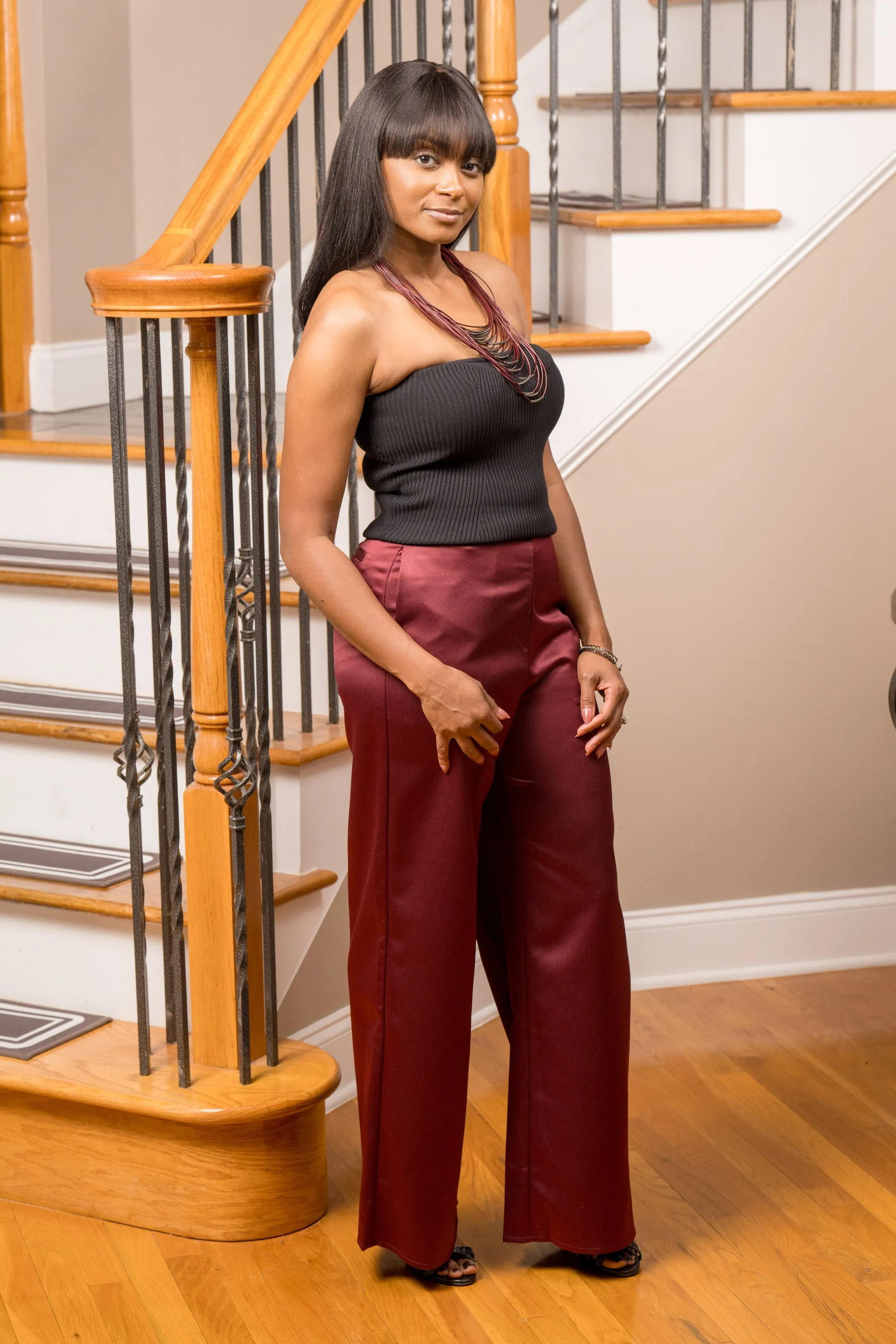 Rosewood Satin Pants