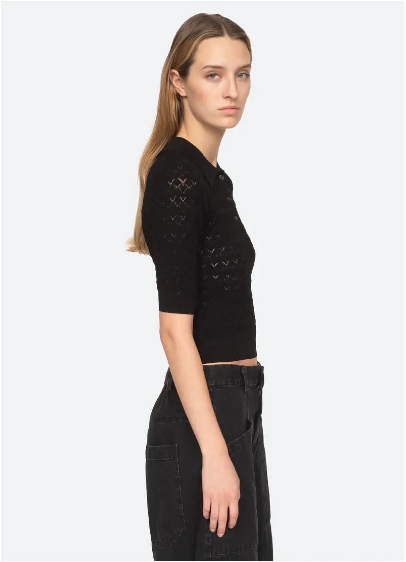 Rue Polo Sweater ~ Black