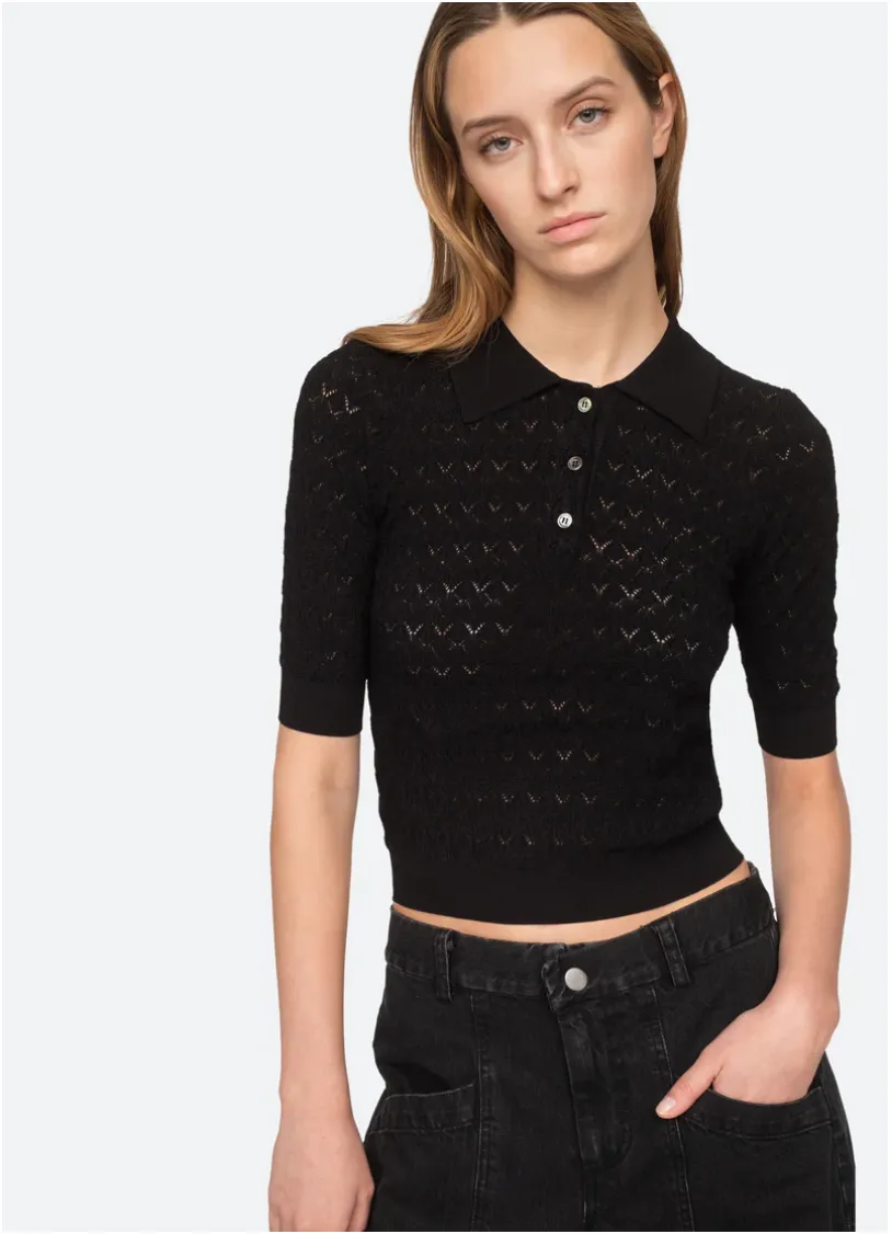 Rue Polo Sweater ~ Black