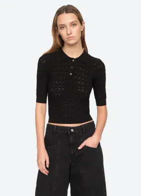 Rue Polo Sweater ~ Black