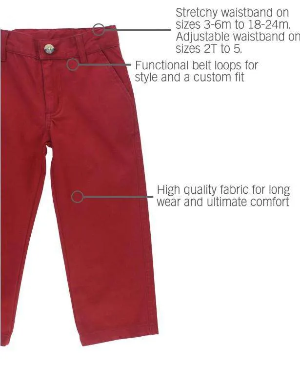 RuggedButts ~ Cranberry Straight Chino Pants