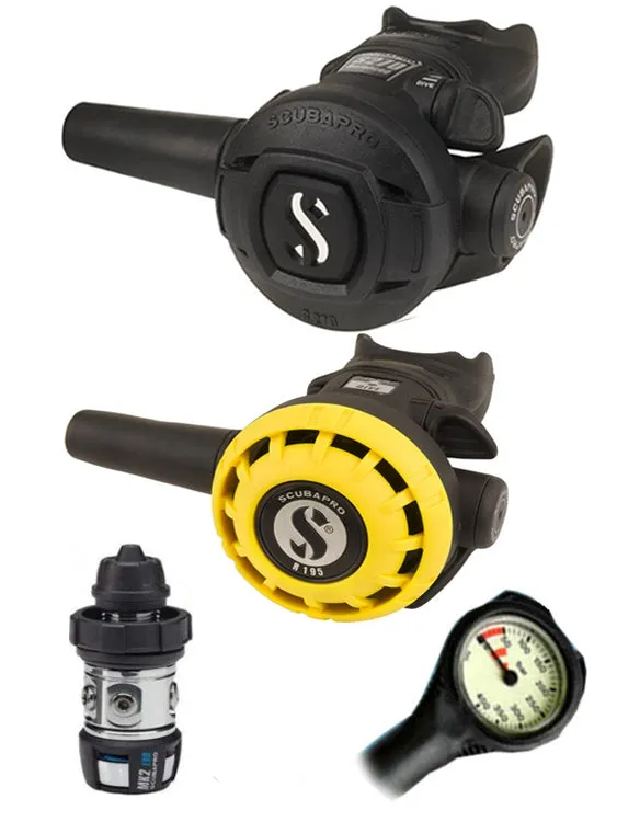 Scubapro Regulator Set: MK2 Evo (DIN or Yoke) / S270 / Octopus & Free Termo Gauge