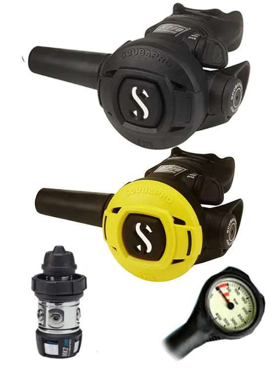 Scubapro Regulator Set: MK2 Evo (DIN or Yoke) / S270 / Octopus & Free Termo Gauge