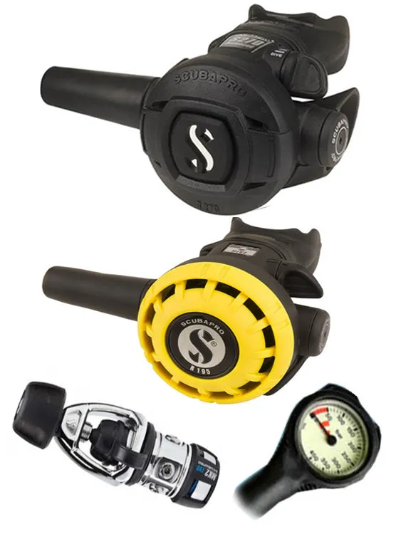 Scubapro Regulator Set: MK2 Evo (DIN or Yoke) / S270 / Octopus & Free Termo Gauge