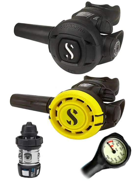 Scubapro Regulator Set: MK2 Evo (DIN or Yoke) / S270 / Octopus & Free Termo Gauge