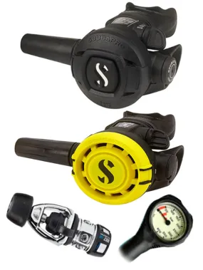 Scubapro Regulator Set: MK2 Evo (DIN or Yoke) / S270 / Octopus & Free Termo Gauge