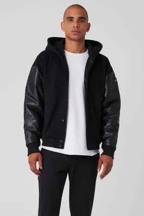 Select Hooded Bomber Jacket - Black