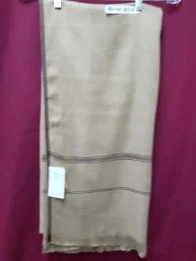 Shawl 6128 Beige Solid Ribbed Winter Wear Kashmiri Shawl Wrap