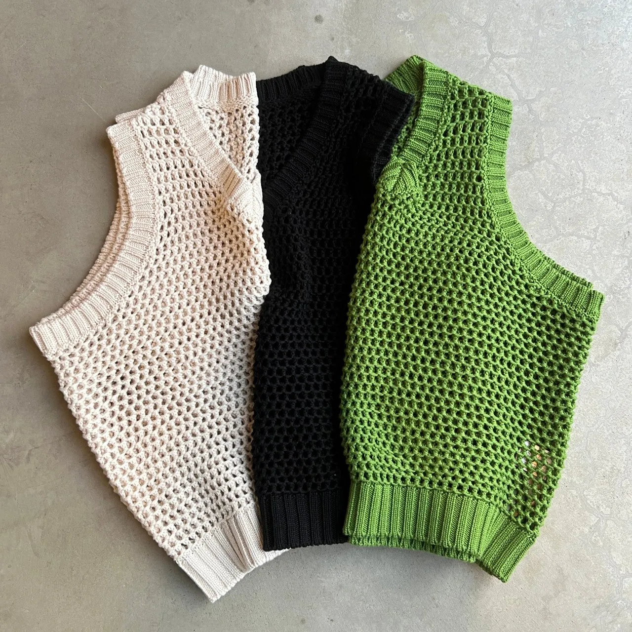 Sheer Knitted Loose Vest