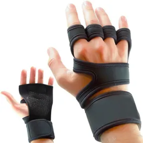 Sports Riding Gloves Silicone pull-up Exercise Gloves, Size:M(Reinforced Black)