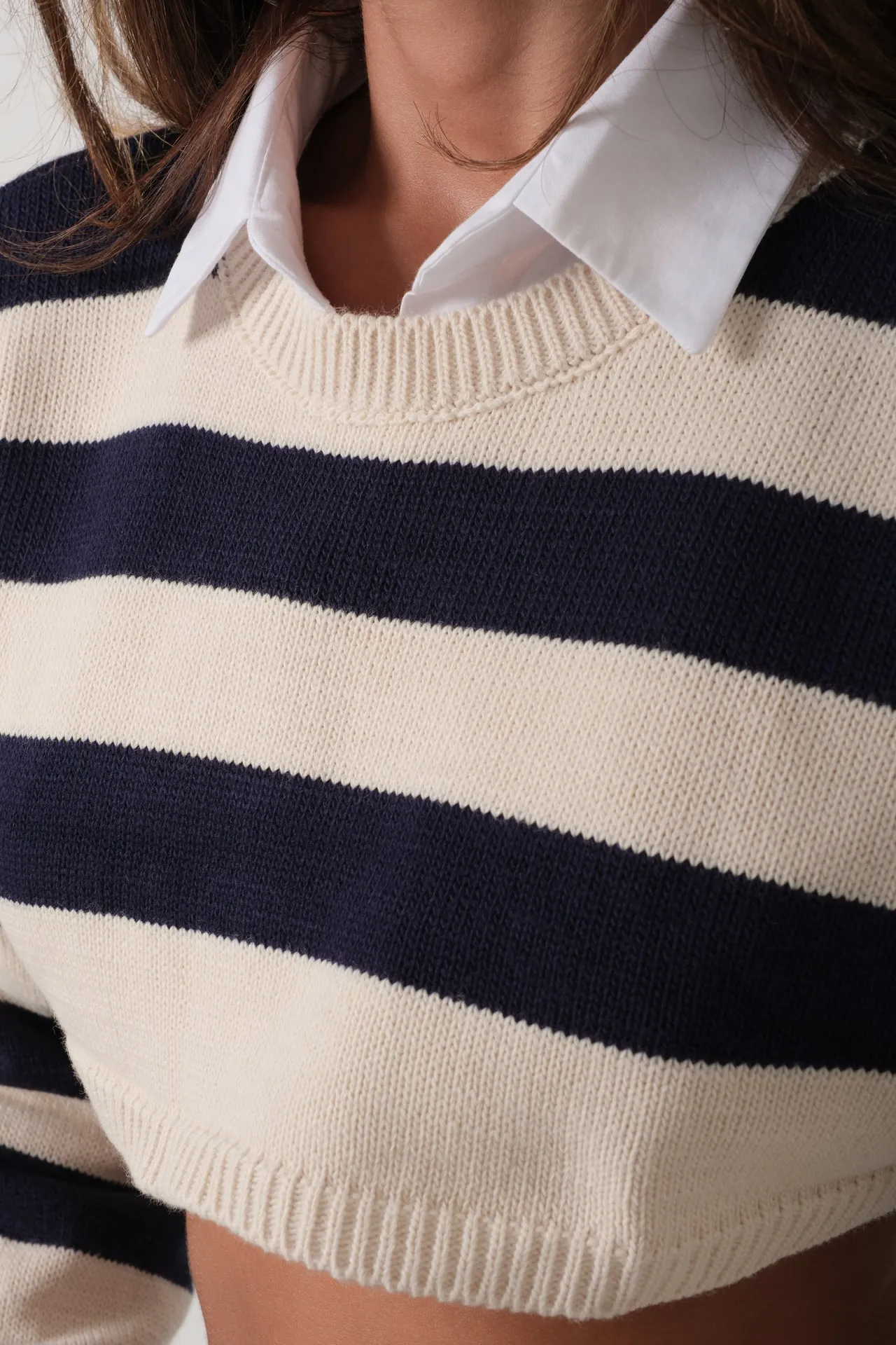 Striped Crop Sweater