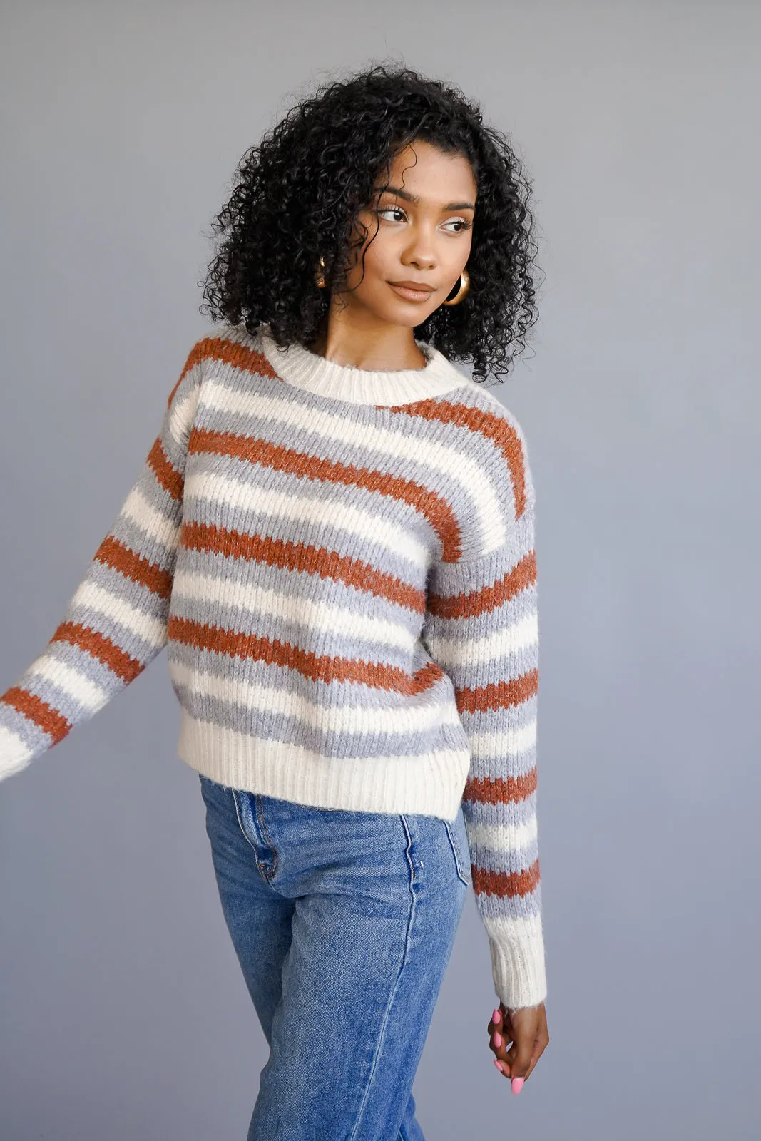 Stripped Knit Sweater