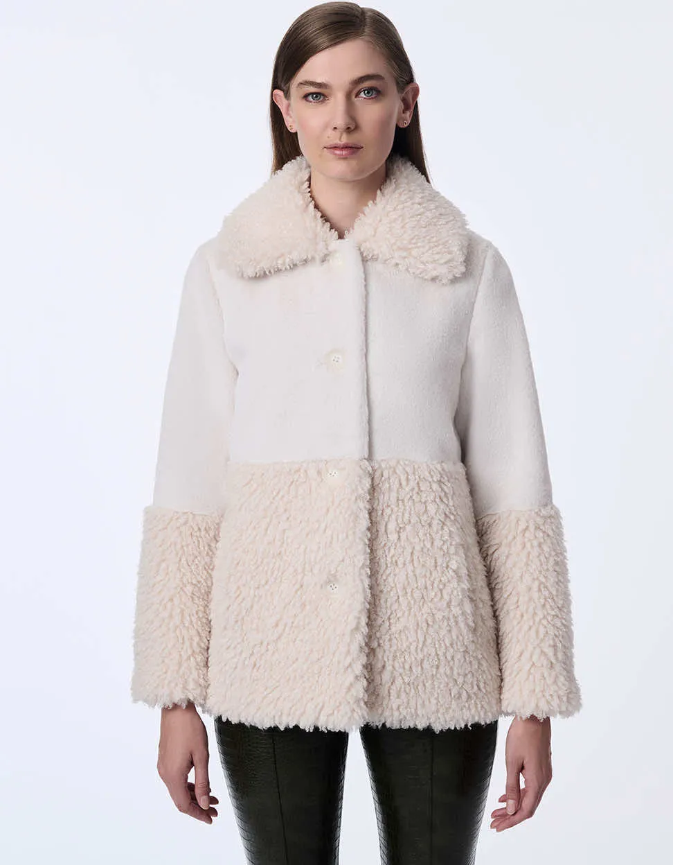 Textura Fusion Faux Fur Coat