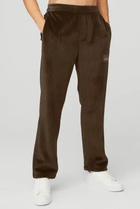 Velour Baller Pant - Espresso