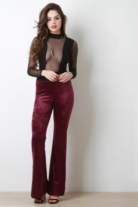 Velvet Flared Bottom Pants