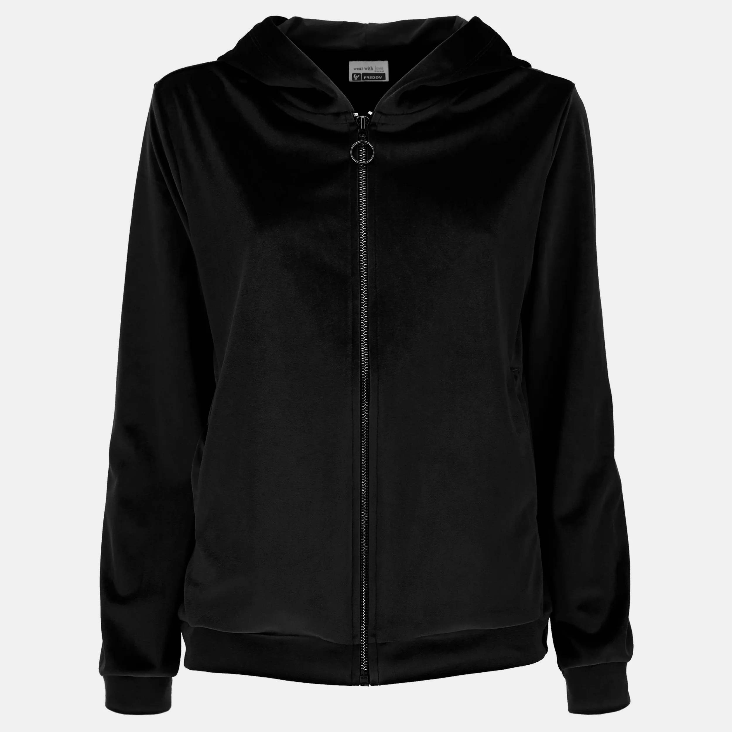 Velvet Hoodie - Black