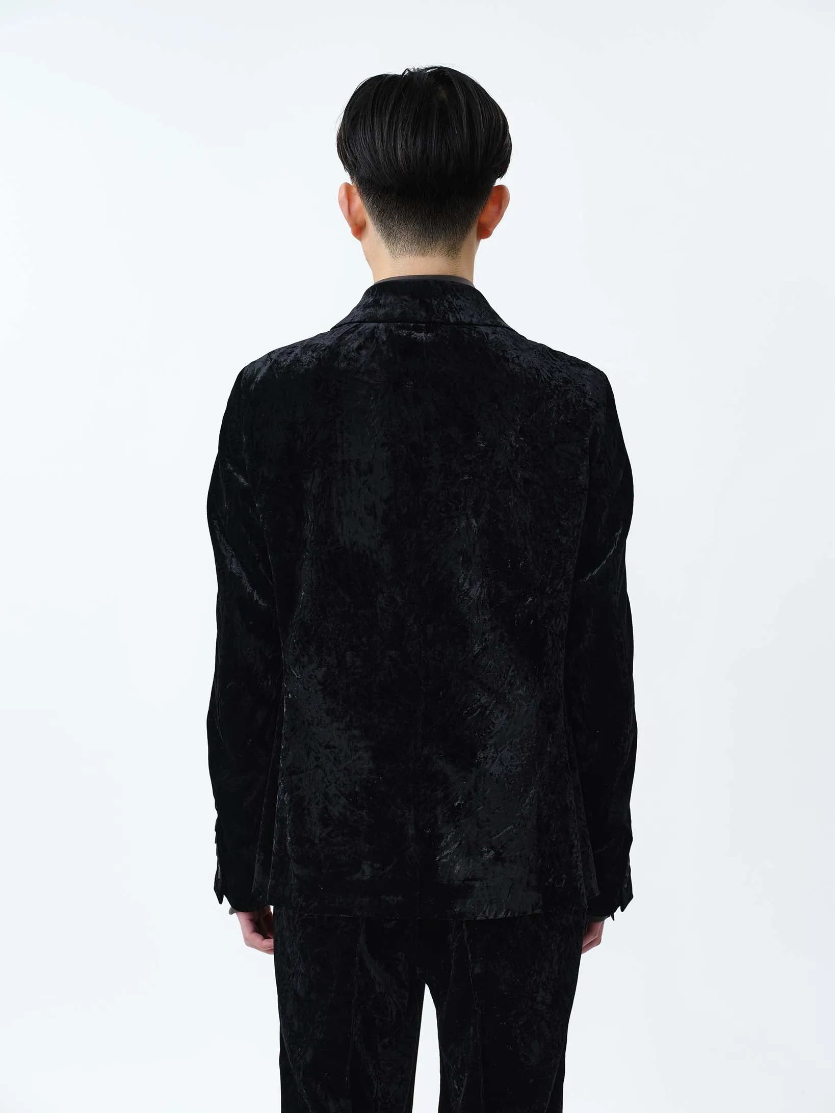 VELVET SINGLEBREASTED JACKET .12【BLACK】