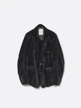 VELVET SINGLEBREASTED JACKET .12【BLACK】