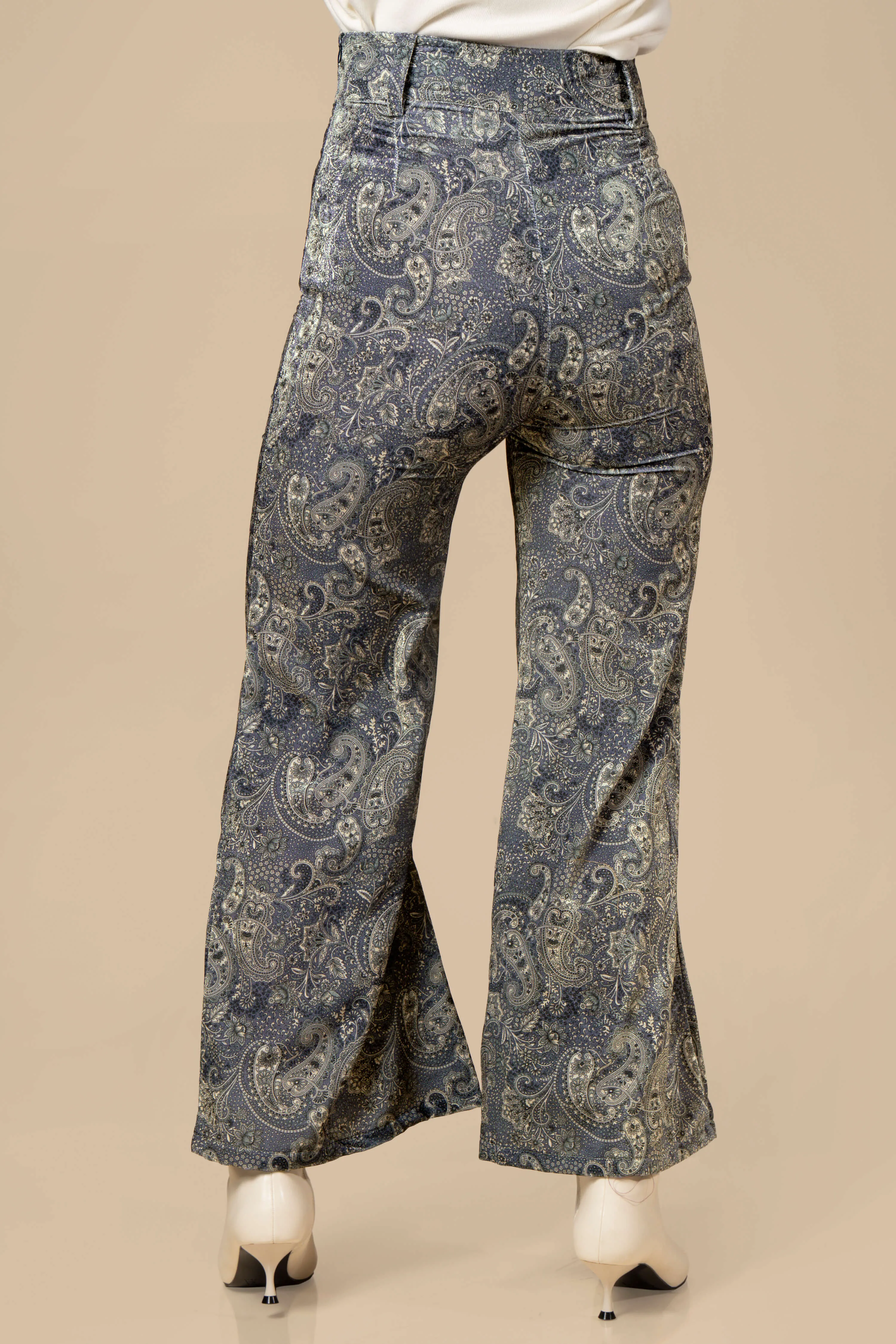 Vintage Paisley Velvet Bottom Wear For Women