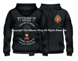 WELSH GUARDS Buttons In Five's Double Side Printed Hoodie