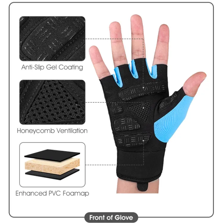 WEST BIKING YP0211217 Cycling Breathable Silicone Palm Gloves Fitness Training Wrist Guard Sports Gloves, Size: XL(Black Pink)