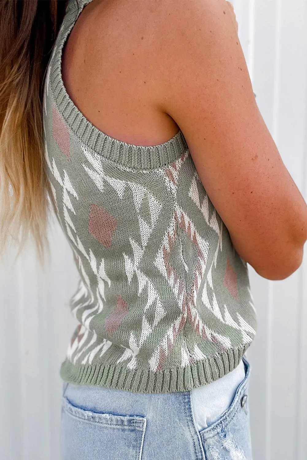 Western Tribal Pattern Knit Tank