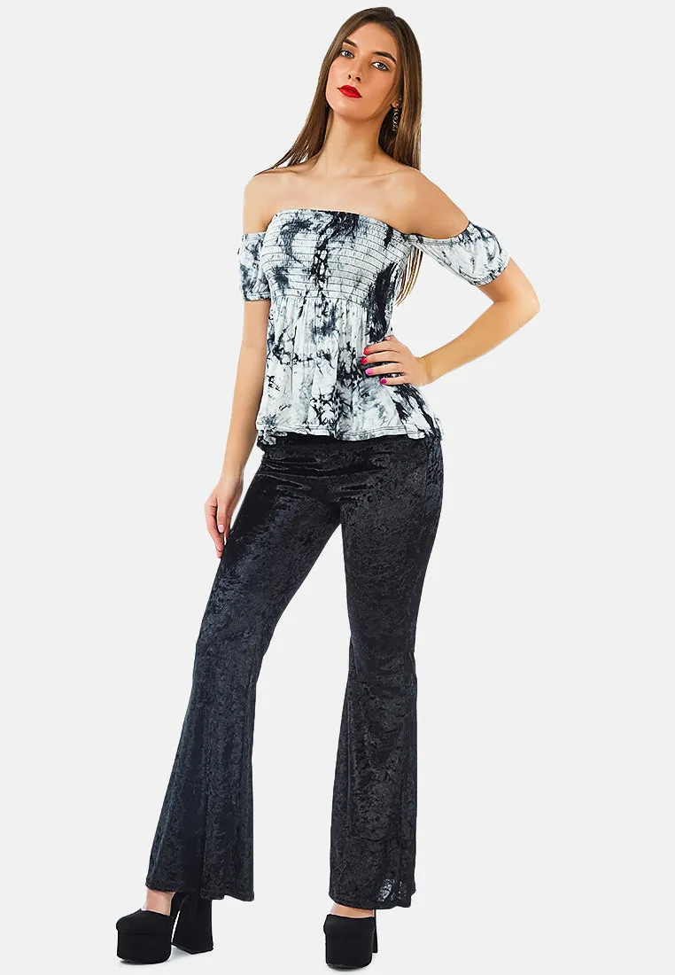 Wiggle Your Way Velvet Flared Pant